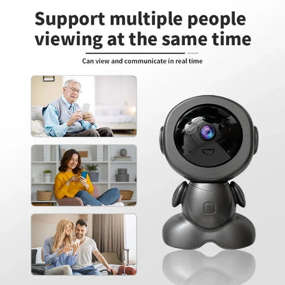 8MP WiFi Surveillance Robot Camera – Two-Way Audio, AI Smart Tracking, 4X Zoom, Color Night Vision, PTZ Security Camera