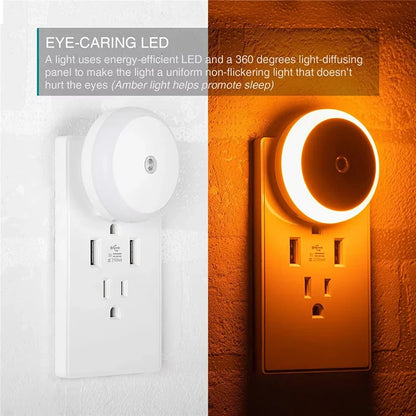 Xiaomi LED Night Light Smart Sensor Plug-in Round Wall Lamp