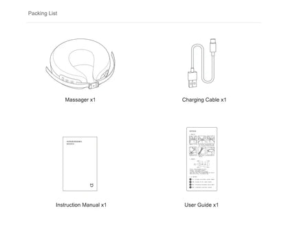 جهاز تدليك الرقبة الذكي Xiaomi Mijia مع واقي معلق للرقبة ووسيلة تحكم في تطبيق MiHome MJNKAM01SKS