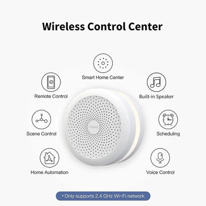 Aqara Smart Hub M1S Gateway | Wireless Zigbee 3.0, Wi-Fi & RGB LED Night Light, Remote Control for Xiaomi Mijia