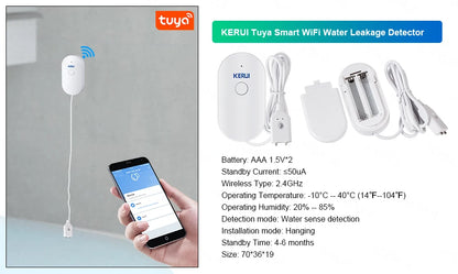 KERUI W202 Home Security Alarm Kit – WiFi GSM Alarm System, Tuya Smart Home, Door Sensor, Motion Detector, Protection, Remote Control