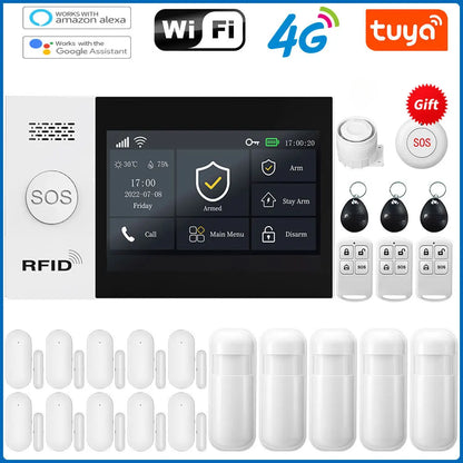 YUPA Tuya Smart Home Security Alarm System with PIR & Door Detectors