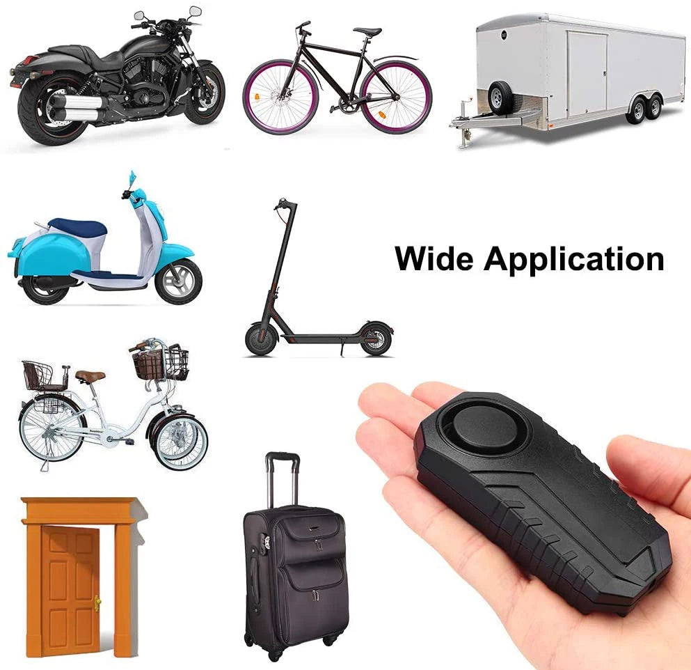 ELECTOP Bicycle Alarm – 113dB Anti-Theft Wireless Vibration with Remote Control