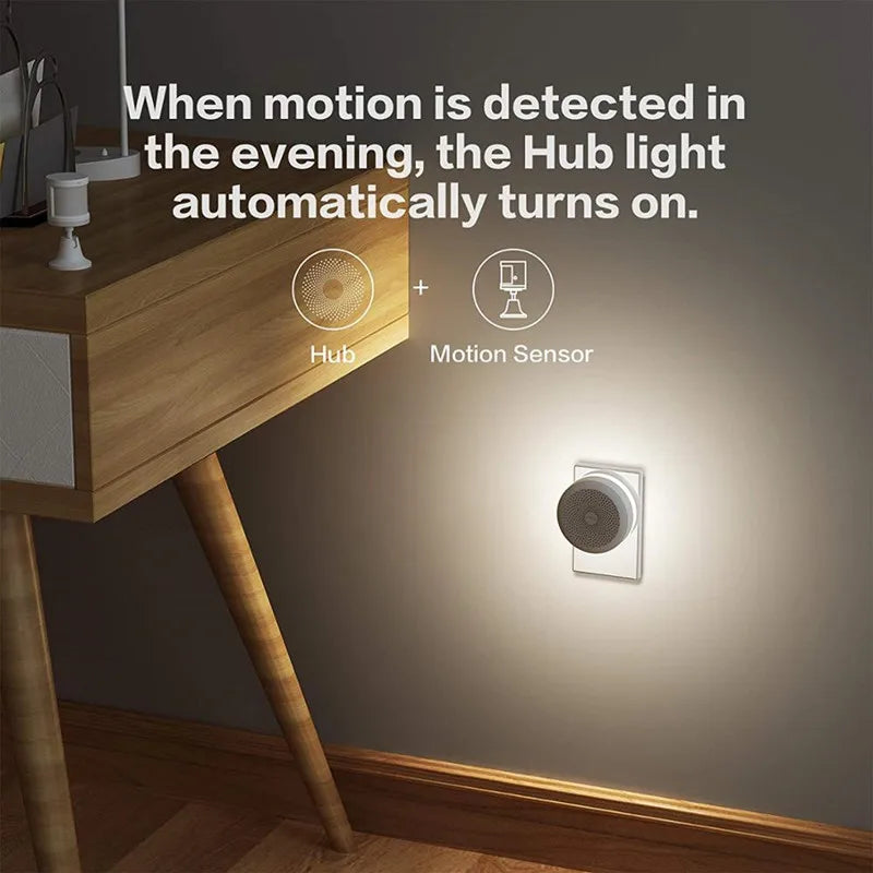 Aqara Smart Hub M1S Gateway | Wireless Zigbee 3.0, Wi-Fi & RGB LED Night Light, Remote Control for Xiaomi Mijia