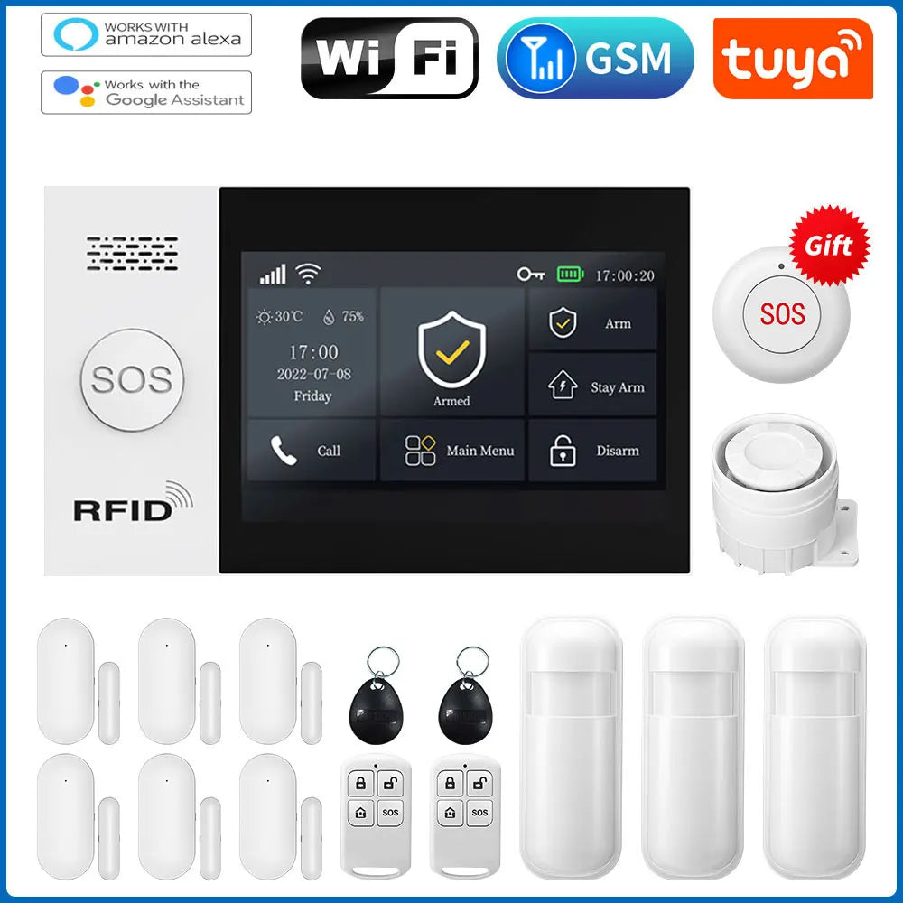 YUPA Tuya Smart Home Security Alarm System with PIR & Door Detectors