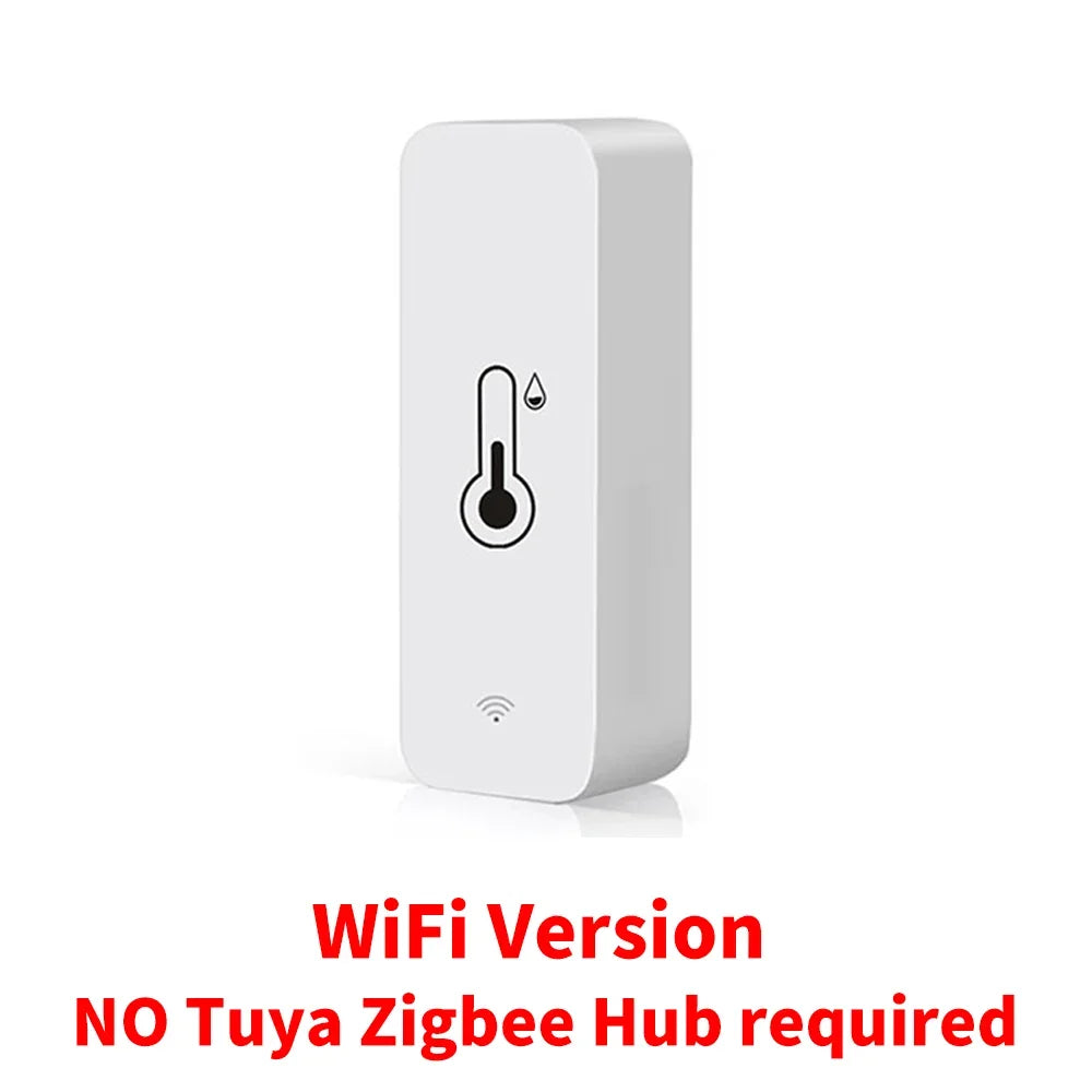 مستشعر درجة الحرارة والرطوبة Tuya ZigBee WiFi - مراقبة عن بعد عبر التطبيق، يعمل مع Alexa وGoogle Assistant