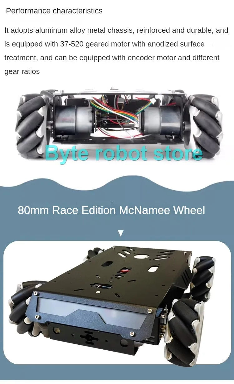 V3 Mecanum Wheel 25Kg Load RC Tank with 12V Motor Robot Car Chassis for Arduino Robot DIY Kit UNO/ESP32 PS2 Programmable Robot