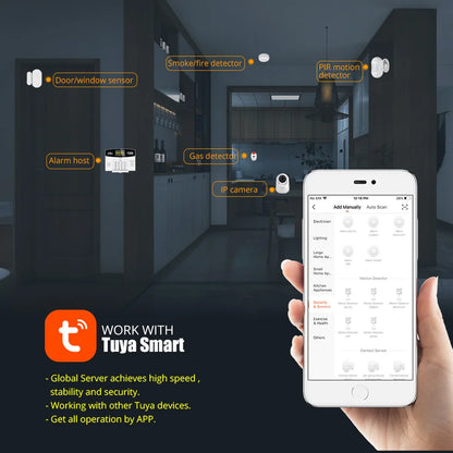 Fuers Tuya Smart WIFI 4G GSM Alarm System – Wireless Security with Motion Sensors, Alexa & Google Control