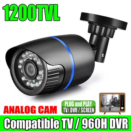 1200TVL Security Surveillance Analog HD Mini CCTV Camera – Waterproof, Infrared for Indoor/Outdoor Use