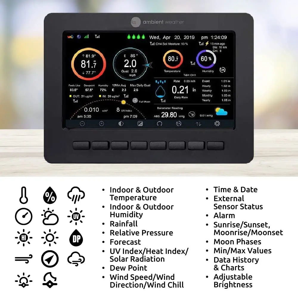 WS-2000 Smart Weather Station with WiFi Remote Monitoring and Alerts