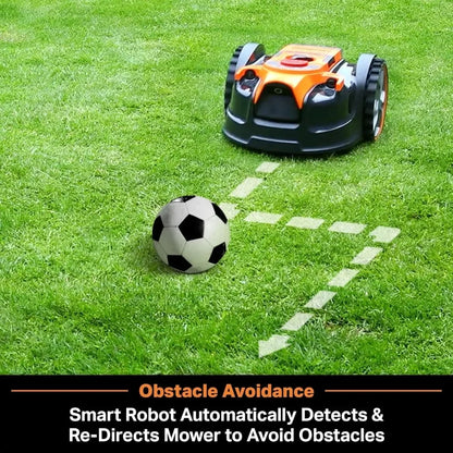 Robot Lawn Mower with Optical Navigation – For Small Yards up to 1000 Square Feet, Automatic Obstacle Detection