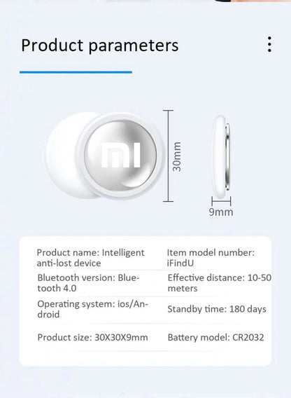 Xiaomi MIJIA Smart Finder Mini GPS Tracker for Children, Pets, and Wallet