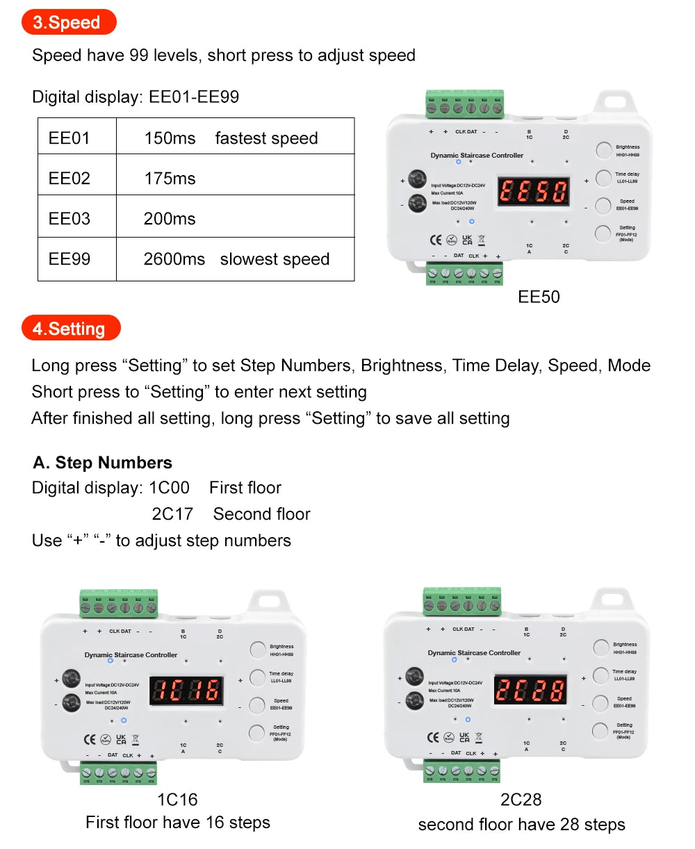 Smart LED Stair Light Controller | Motion-Activated & Dimmable