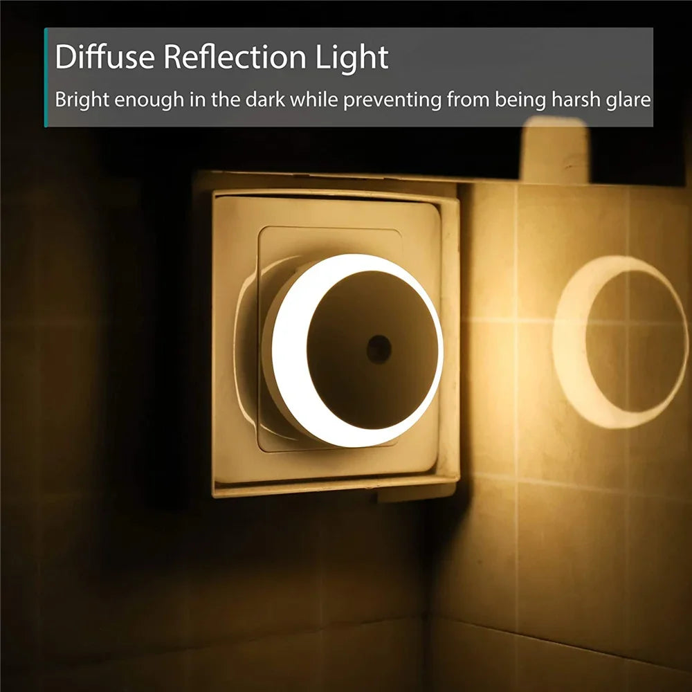 Xiaomi LED Night Light Smart Sensor Plug-in Round Wall Lamp