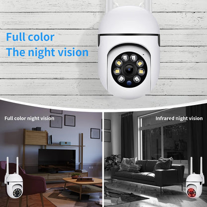 A7 Wireless 2.4G WiFi Security Camera – 2MP Night Vision Mini Camera with Two-Way Audio & 360° Viewing Angle