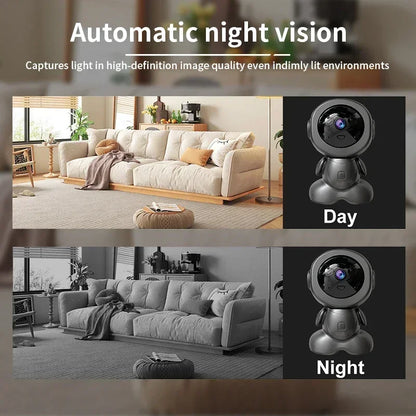 8MP WiFi Surveillance Robot Camera – Two-Way Audio, AI Smart Tracking, 4X Zoom, Color Night Vision, PTZ Security Camera