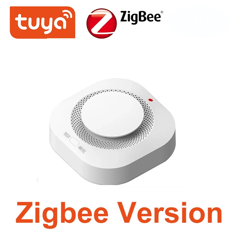 Tuya ZigBee WiFi Smoke Detector Sensor – 80DB Alarm, Fire Protection