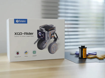 XGO Rider Robot – AI-Powered Desktop Wheel-Legged Robot with Custom Self-Balancing Omni-Directional Motion and Raspberry Pi