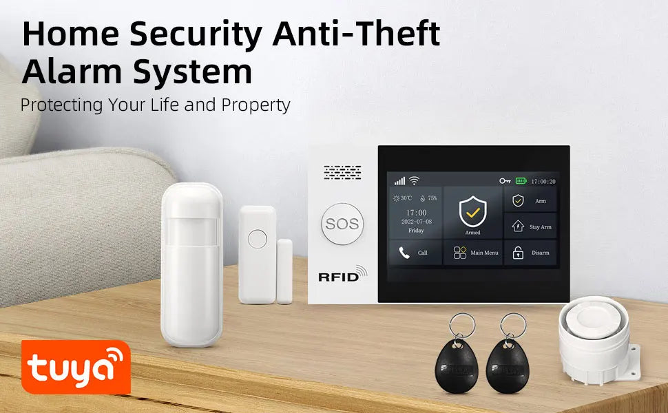 YUPA Tuya Smart Home Security Alarm System with PIR & Door Detectors