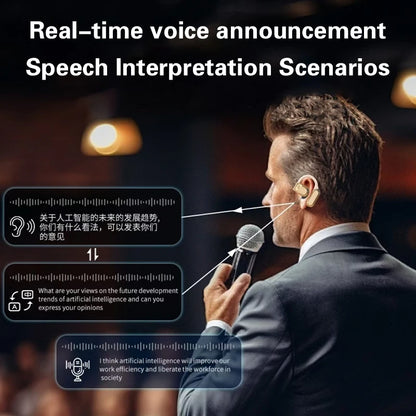 سماعات أذن Xiaomi MIJIA اللاسلكية للترجمة في الوقت الفعلي للسفر والأعمال والتعلم