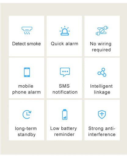 eMastiff ZigBee Smoke Detector – Tuya Smart Home Fire Alarm System with Google Assistant Support