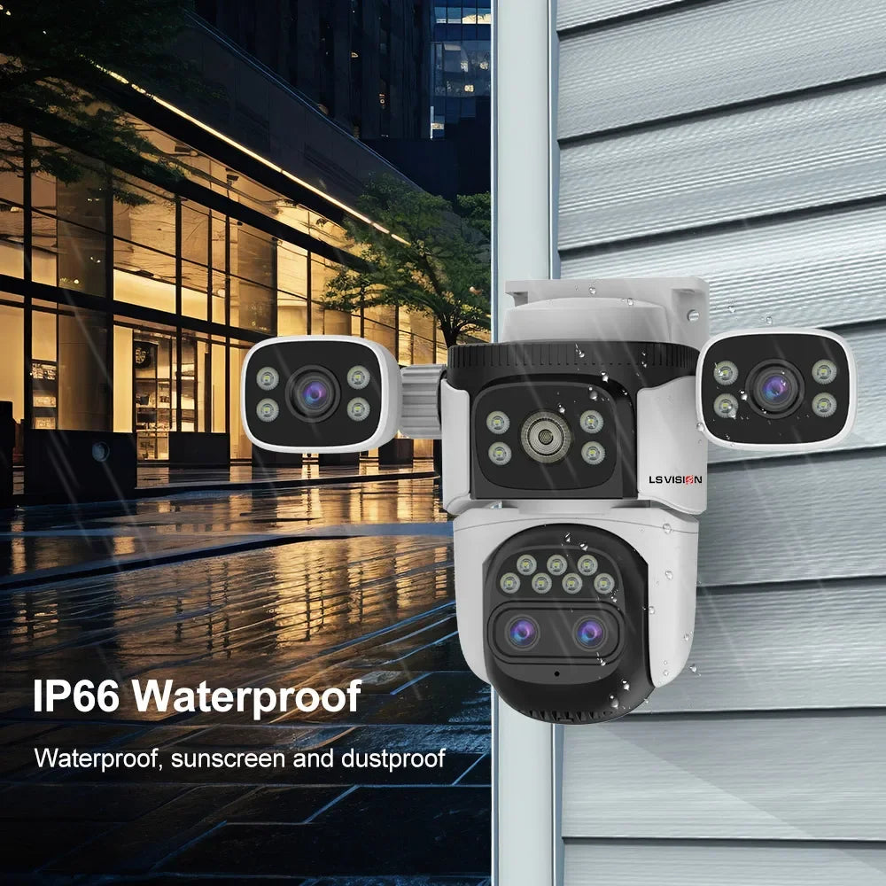 LS VISION 20MP Outdoor WiFi6 PTZ Camera with 10X Zoom, 720° Auto Tracking, IP66 Waterproof