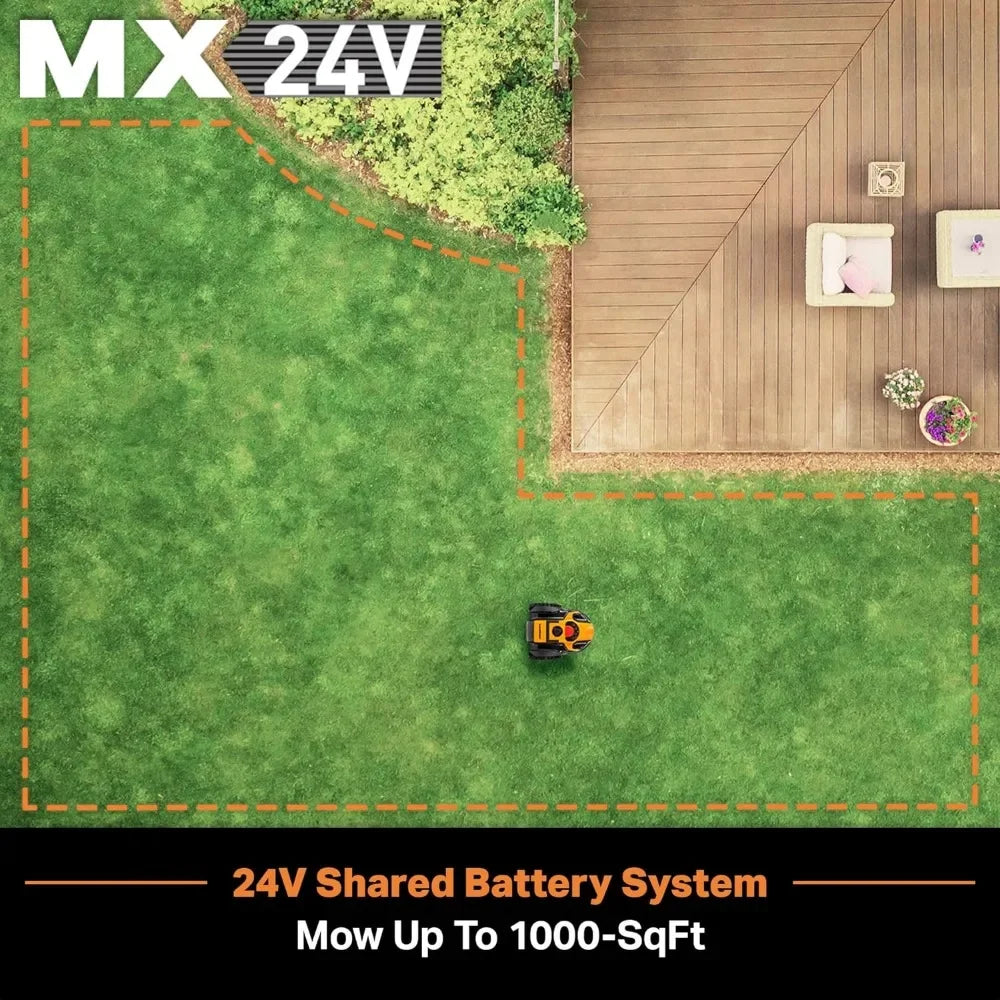 Robot Lawn Mower with Optical Navigation – For Small Yards up to 1000 Square Feet, Automatic Obstacle Detection