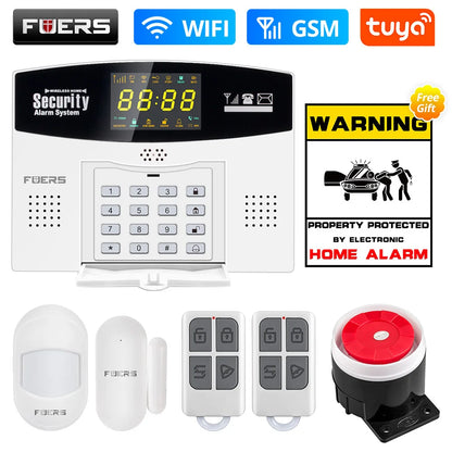 Fuers Tuya Smart WIFI 4G GSM Alarm System – Wireless Security with Motion Sensors, Alexa & Google Control