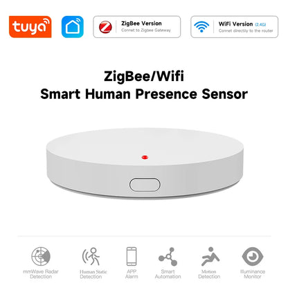 كاشف الوجود البشري Tuya WiFi Zigbee – كشف مسافة الرادار، مستشعر PIR ذكي للمساعد المنزلي