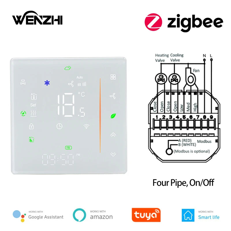 Zigbee/WiFi Smart Air Conditioning Thermostat for Home Cooling/Heating Control