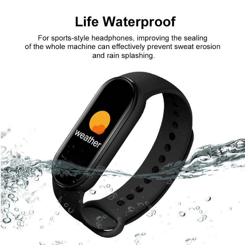 M6 Smart Watch – Fitness Tracker with Heart Rate & Blood Pressure Monitor