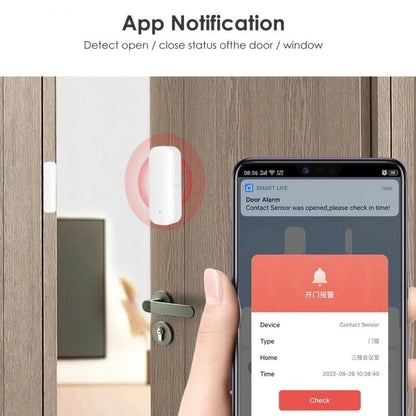 Tuya WiFi Smart Door Sensor – Door Open/Closed Detectors, Smart Home Security Protection Alarm System